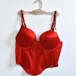 BCBGeneration 36 C Limited Edition Pushup Red Corset NWT